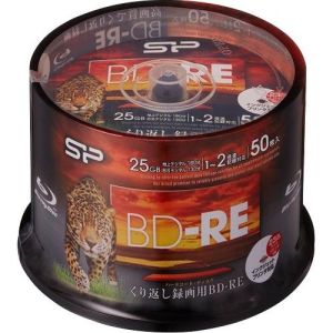 シリコンパワー Silicon Power SPBDREV25PWA50S 録画用BD-RE 1-2倍速記録対応 インクジェットプリンタ対応 50枚スピンドル