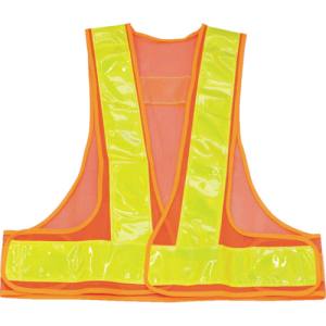トラスコ TRUSCO トラスコ 70mm幅反射材付安全ベスト オレンジ/蛍光イエロー反射 TAB70-OY